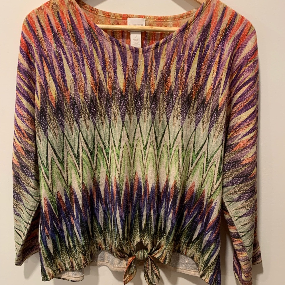 Chico's Multicolor Patterned Blouse - image 1
